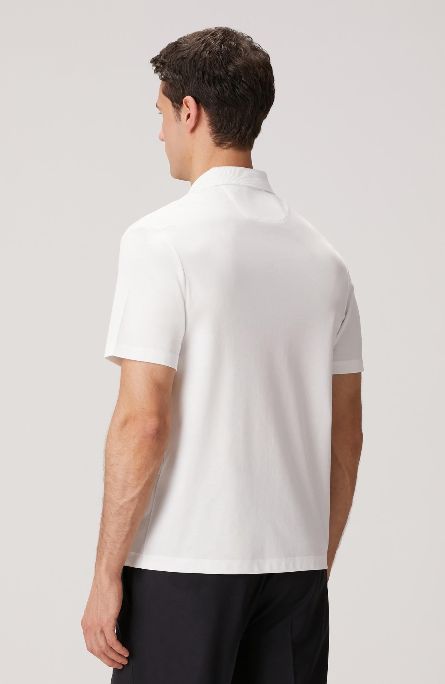  Network Erkek N-Tech Beyaz Fermuarlı Örme Gömlek