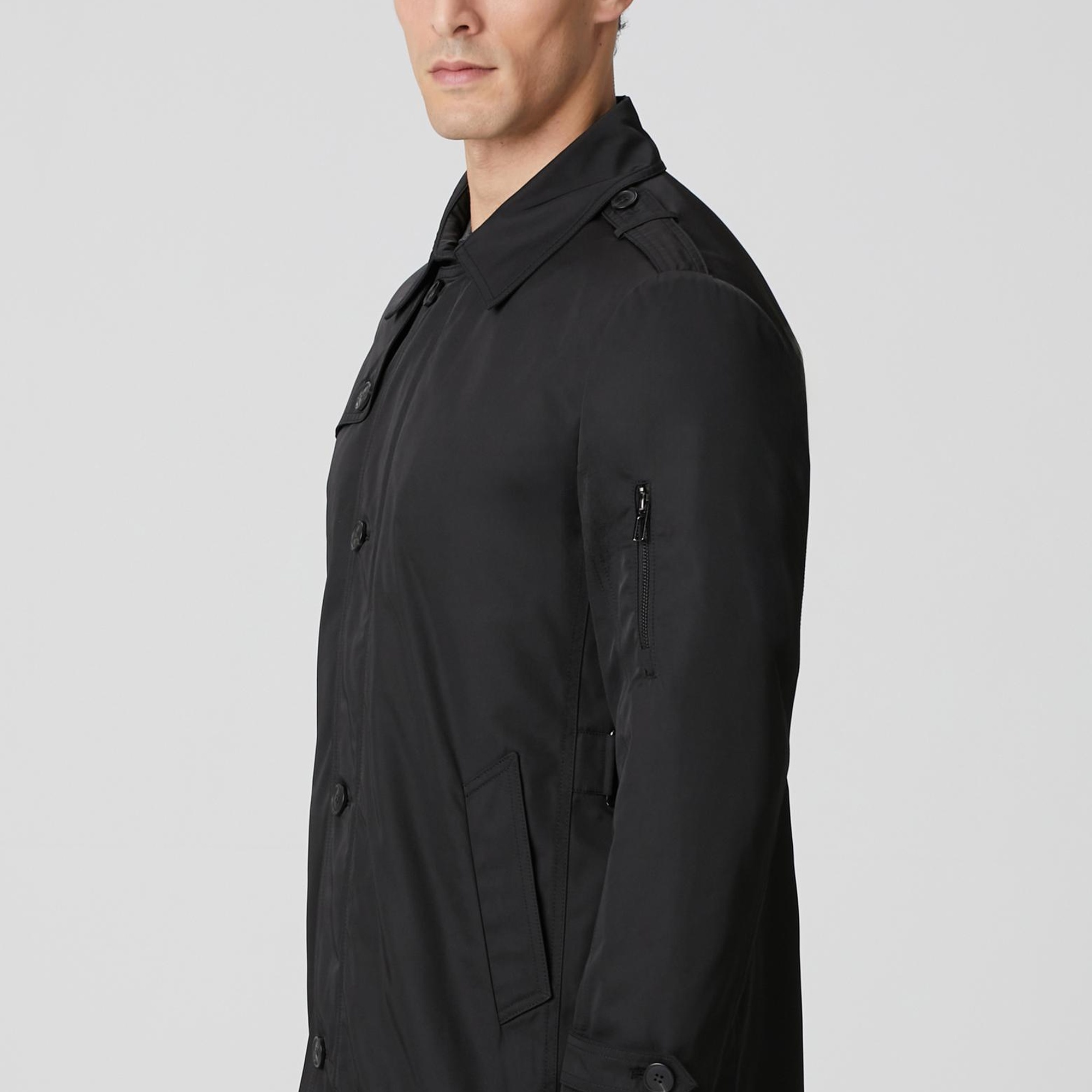 Network Erkek Siyah Trenchcoat