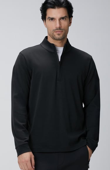  Network Erkek Siyah Uzun Kollu T-shirt