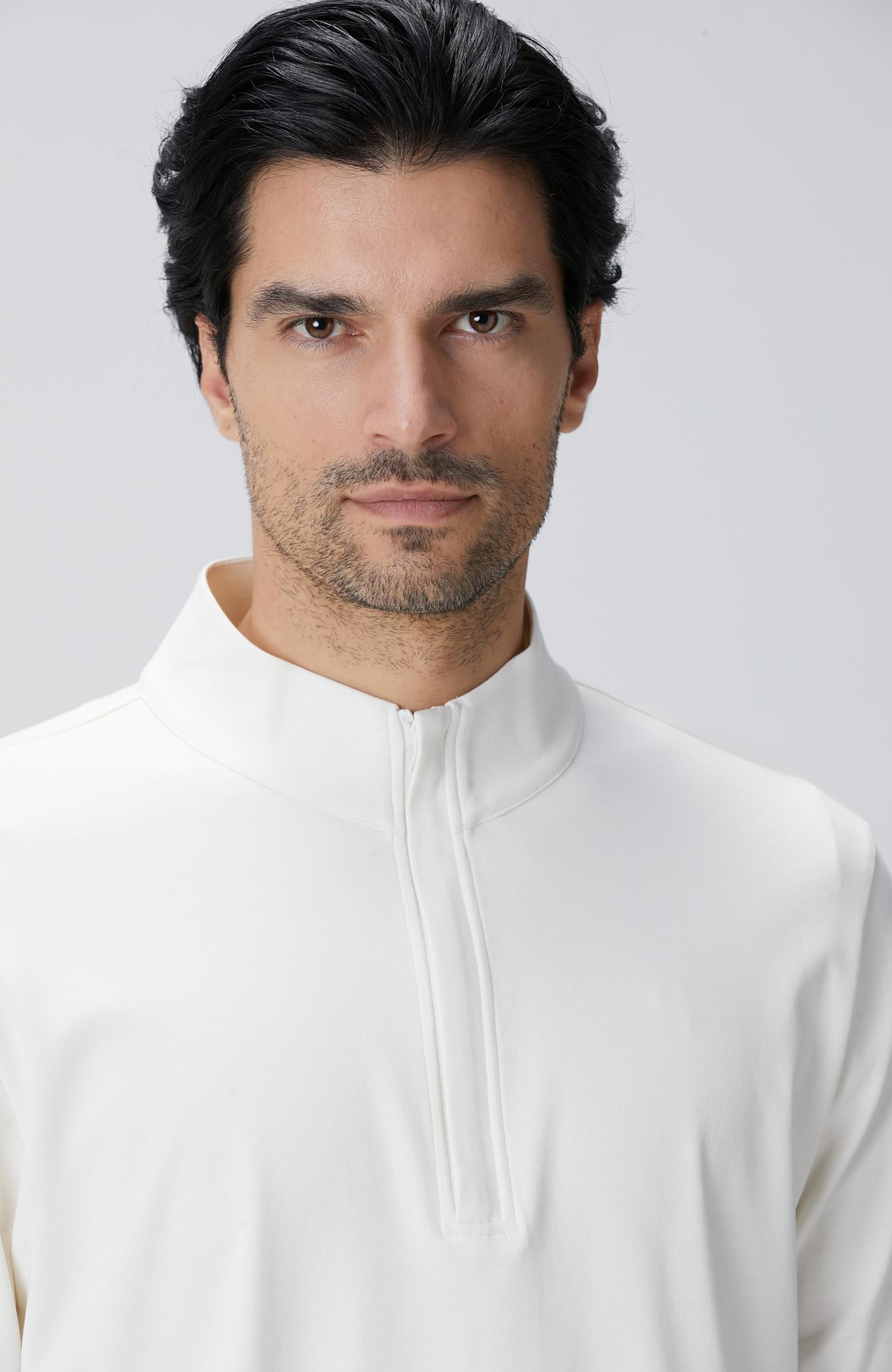 Network Erkek Kırık Beyaz Uzun Kollu T-shirt