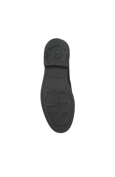  George Hogg Erkek Siyah Deri Loafer