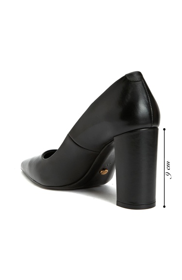  George Hogg Kadın Siyah Deri Topuklu Ayakkabı