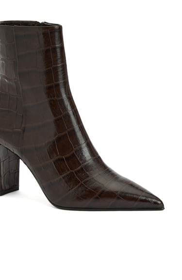  George Hogg Kadın Kahverengi Fermuarlı Deri Bot