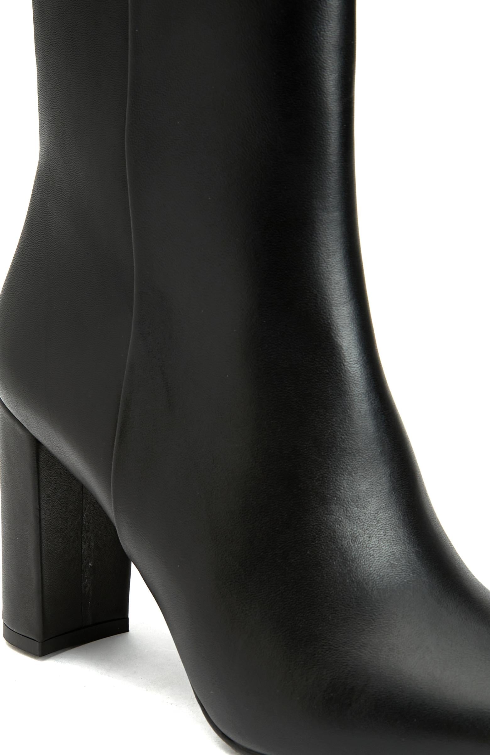 George Hogg Kadın Siyah Fermuarlı Deri Bot