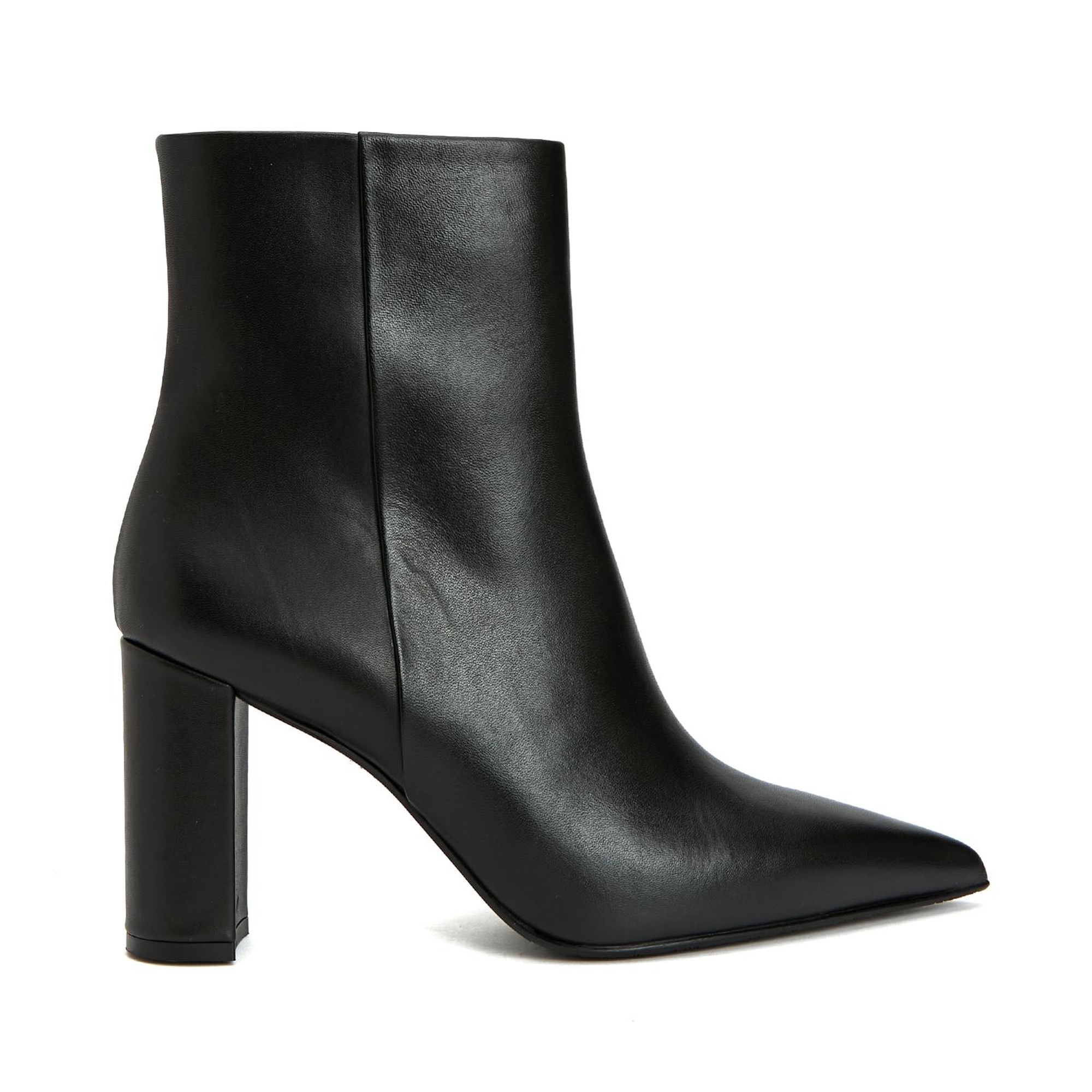 George Hogg Kadın Siyah Fermuarlı Deri Bot