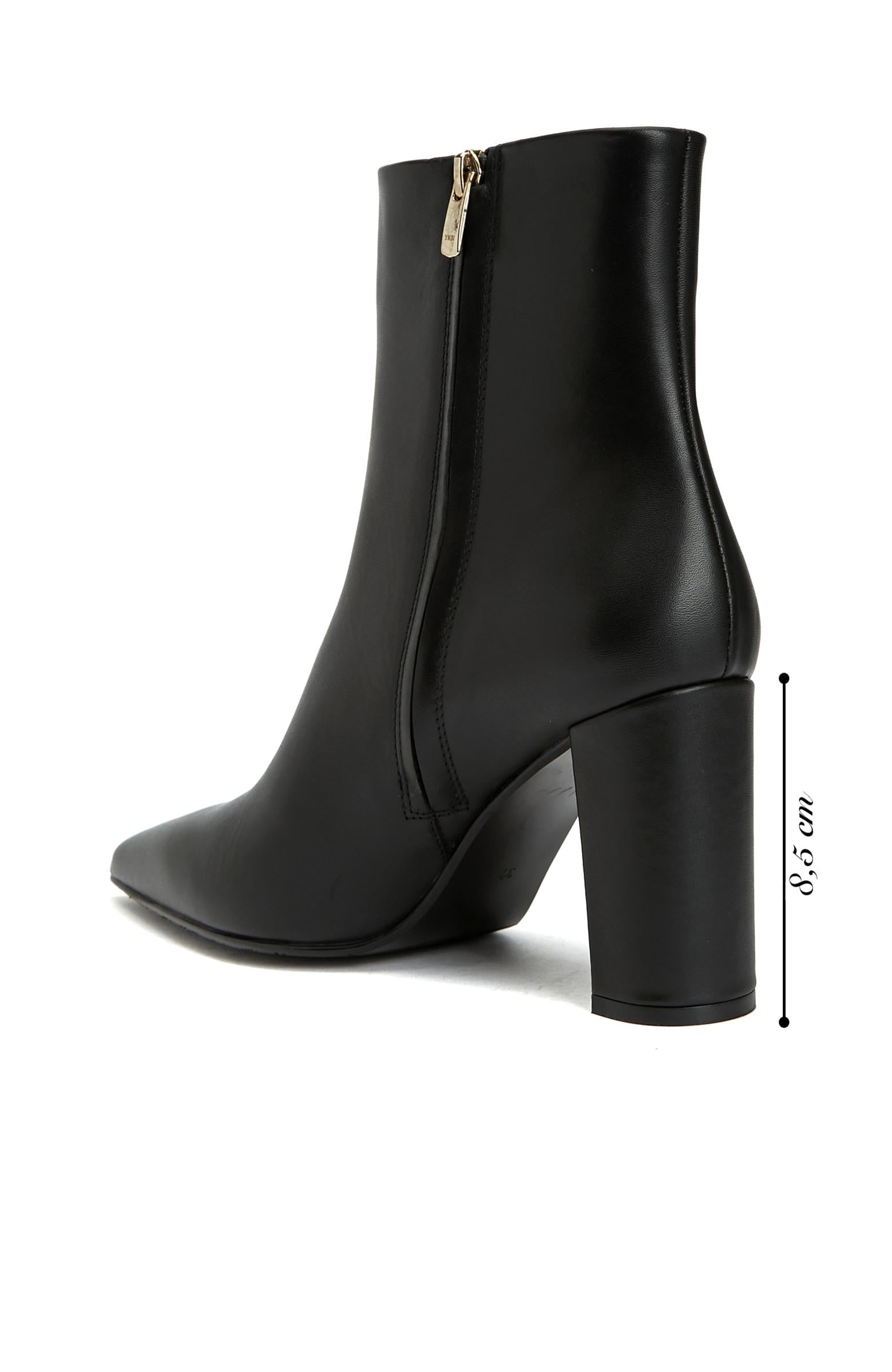 George Hogg Kadın Siyah Fermuarlı Deri Bot