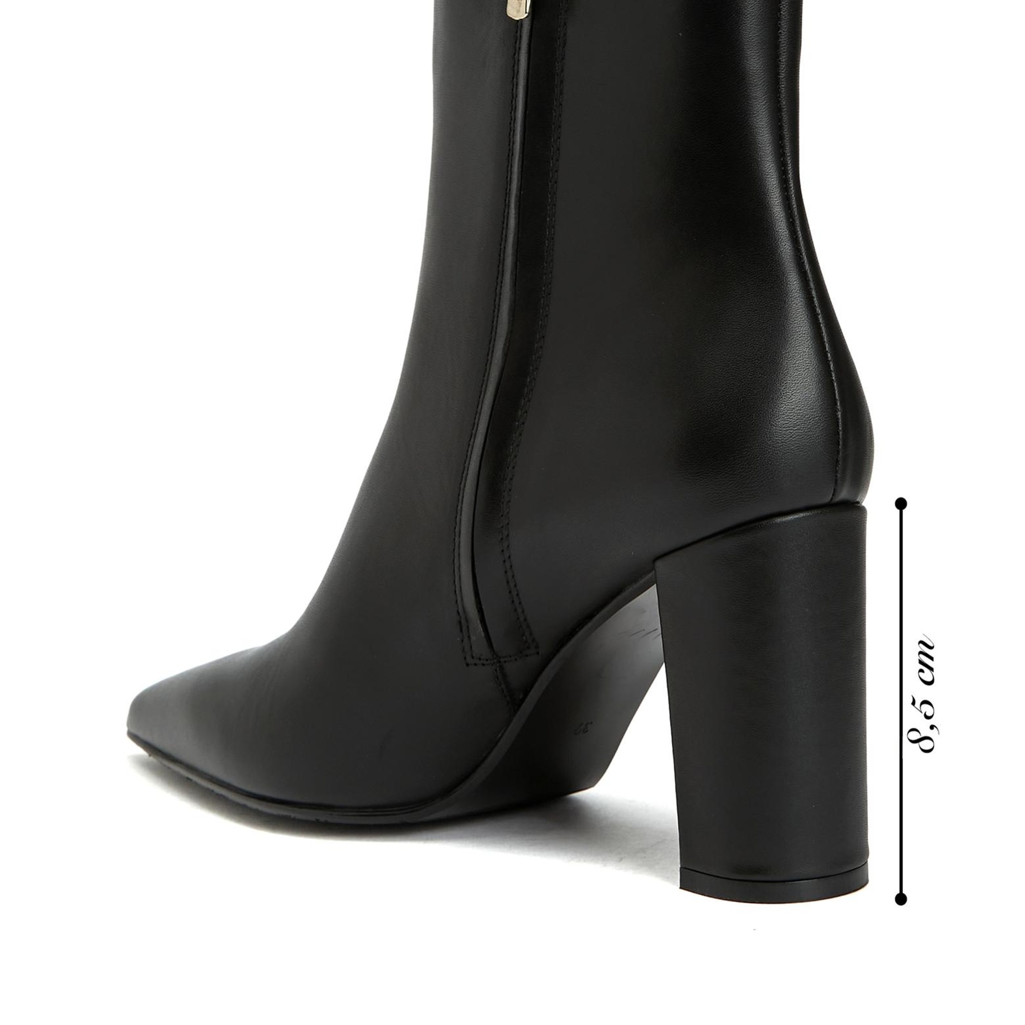 George Hogg Kadın Siyah Fermuarlı Deri Bot