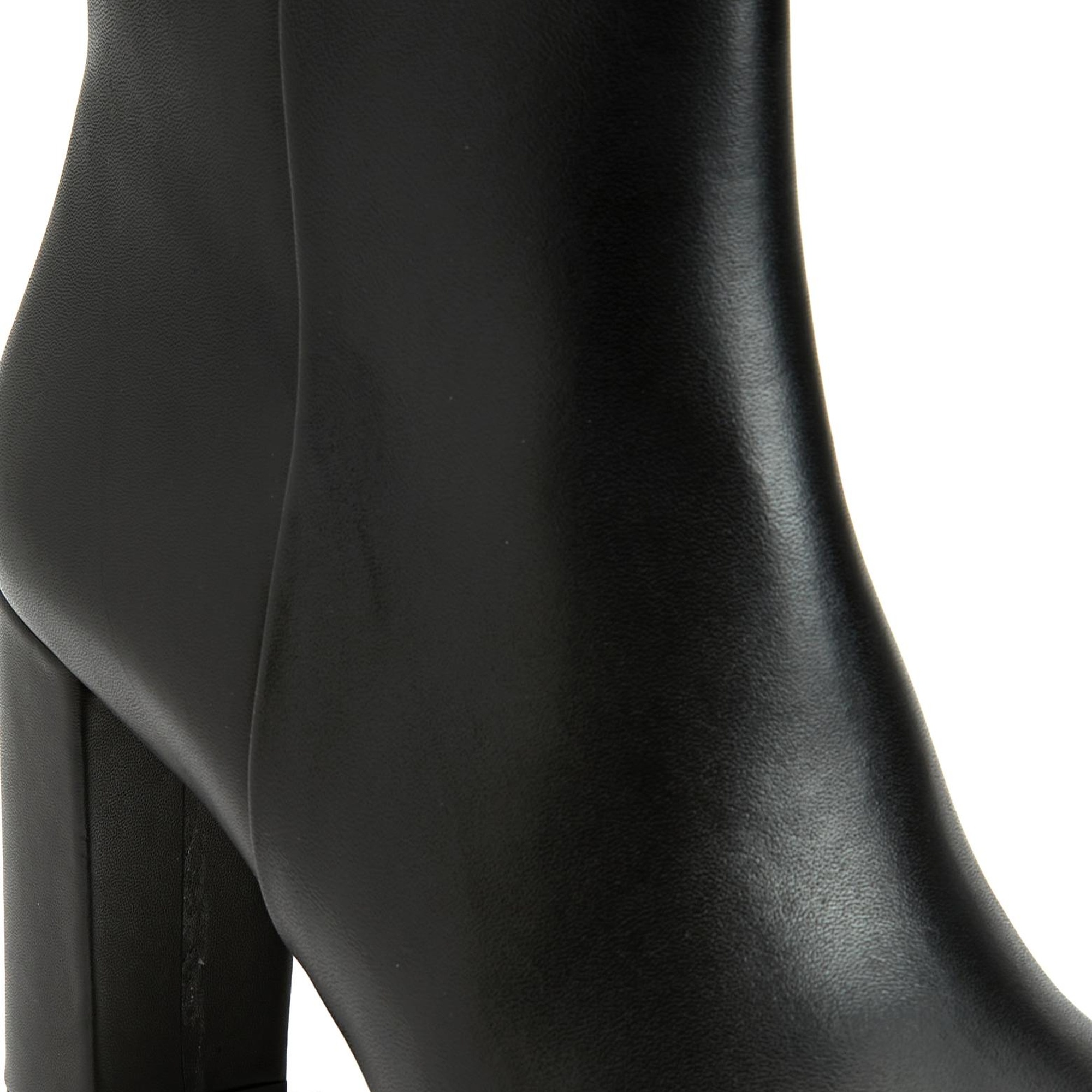 George Hogg Kadın Siyah Fermuarlı Deri Bot