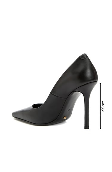  Network Kadın Siyah Deri Topuklu Ayakkabı