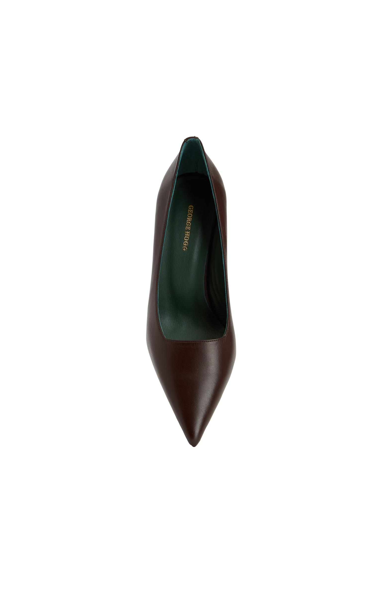 George Hogg Kadın Kahverengi Deri Topuklu Ayakkabı