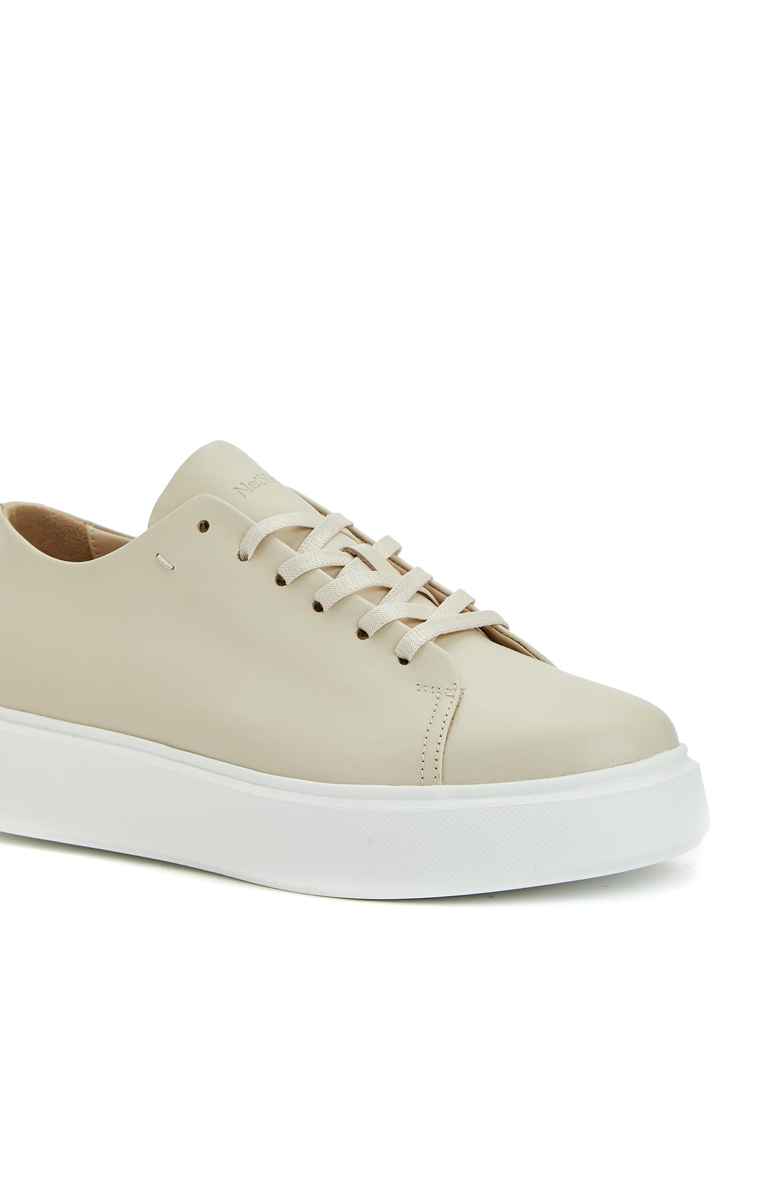  Network Kadın Beyaz Deri Bağcıklı Sneaker