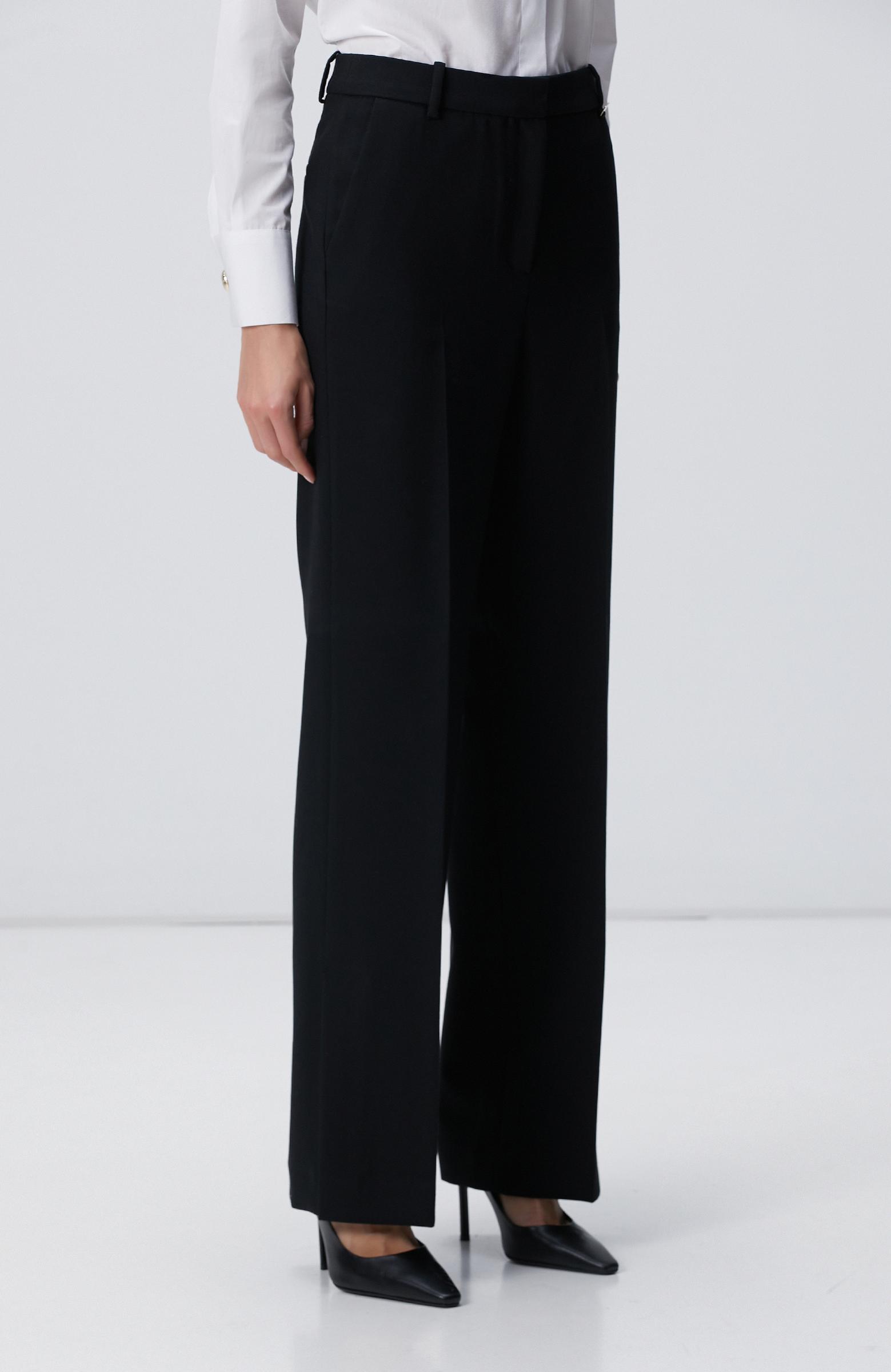  Network Kadın Siyah Paçası Yırtmaçlı Pantolon