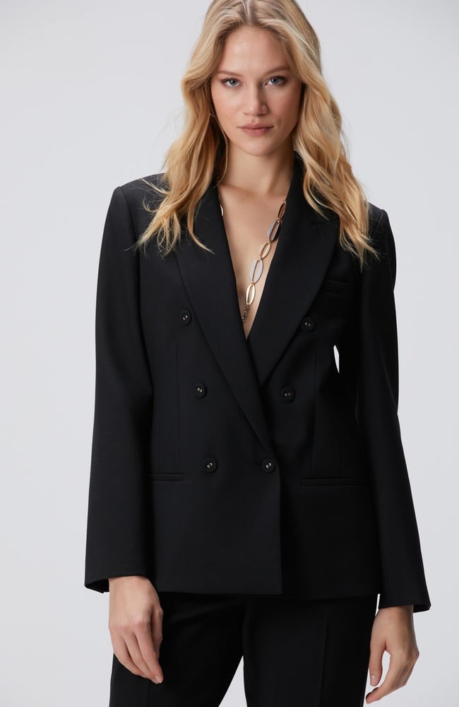  Network Kadın Siyah Yün Karışımlı Ceket