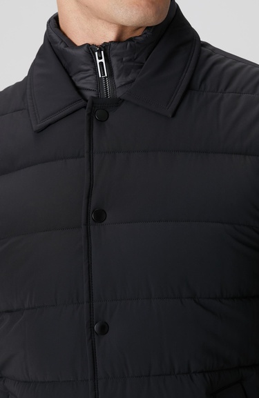  Network Erkek Siyah Puffer Coat Ceket