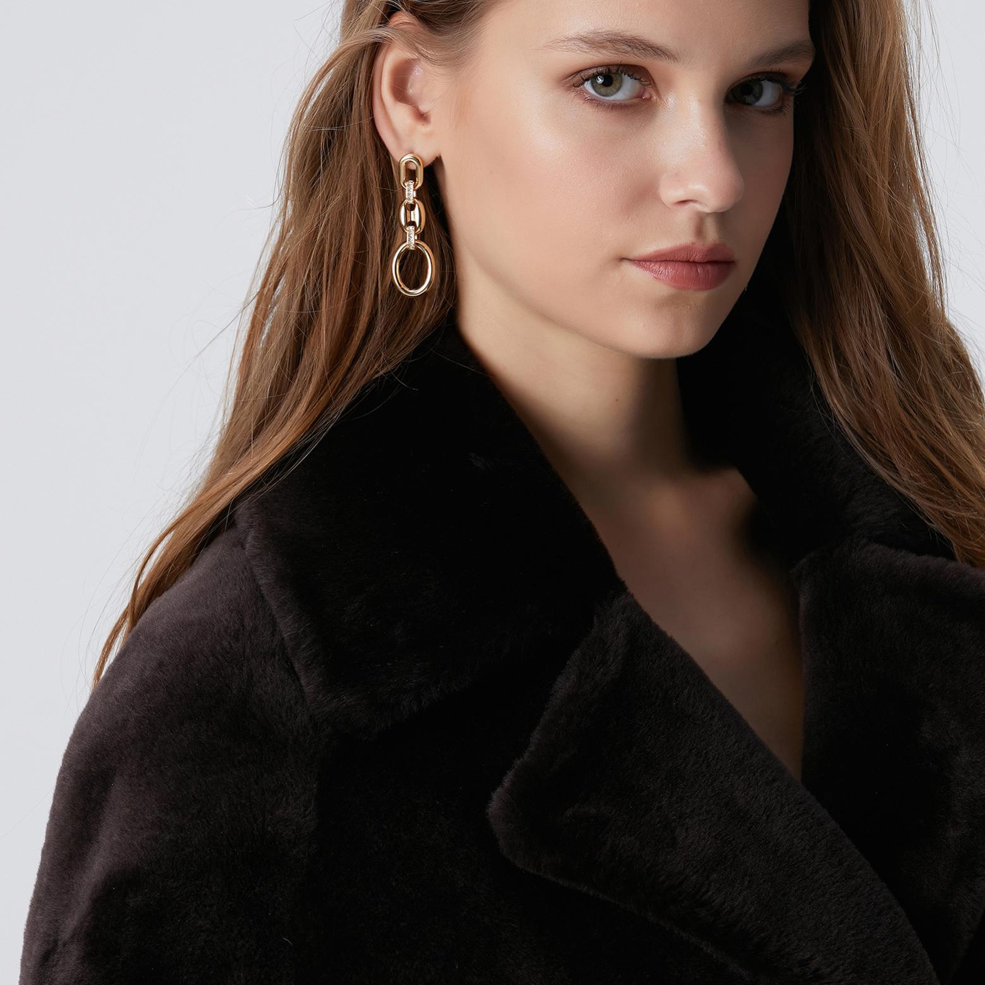 Network Kadın Gold Altın Rengi Küpe