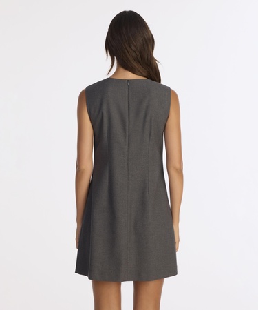  YARGICI A Form Bisiklet Yaka Kolsuz Elbise