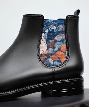  YARGICI Çiçek Baskılı Lastikli Yağmur Botu