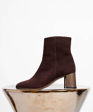  YARGICI Metal Ökçeli Deri Topuklu Bot