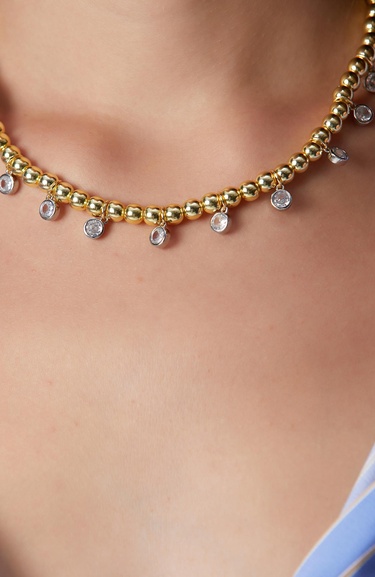  Network Kadın Gold Doğal Taşlı Kolye