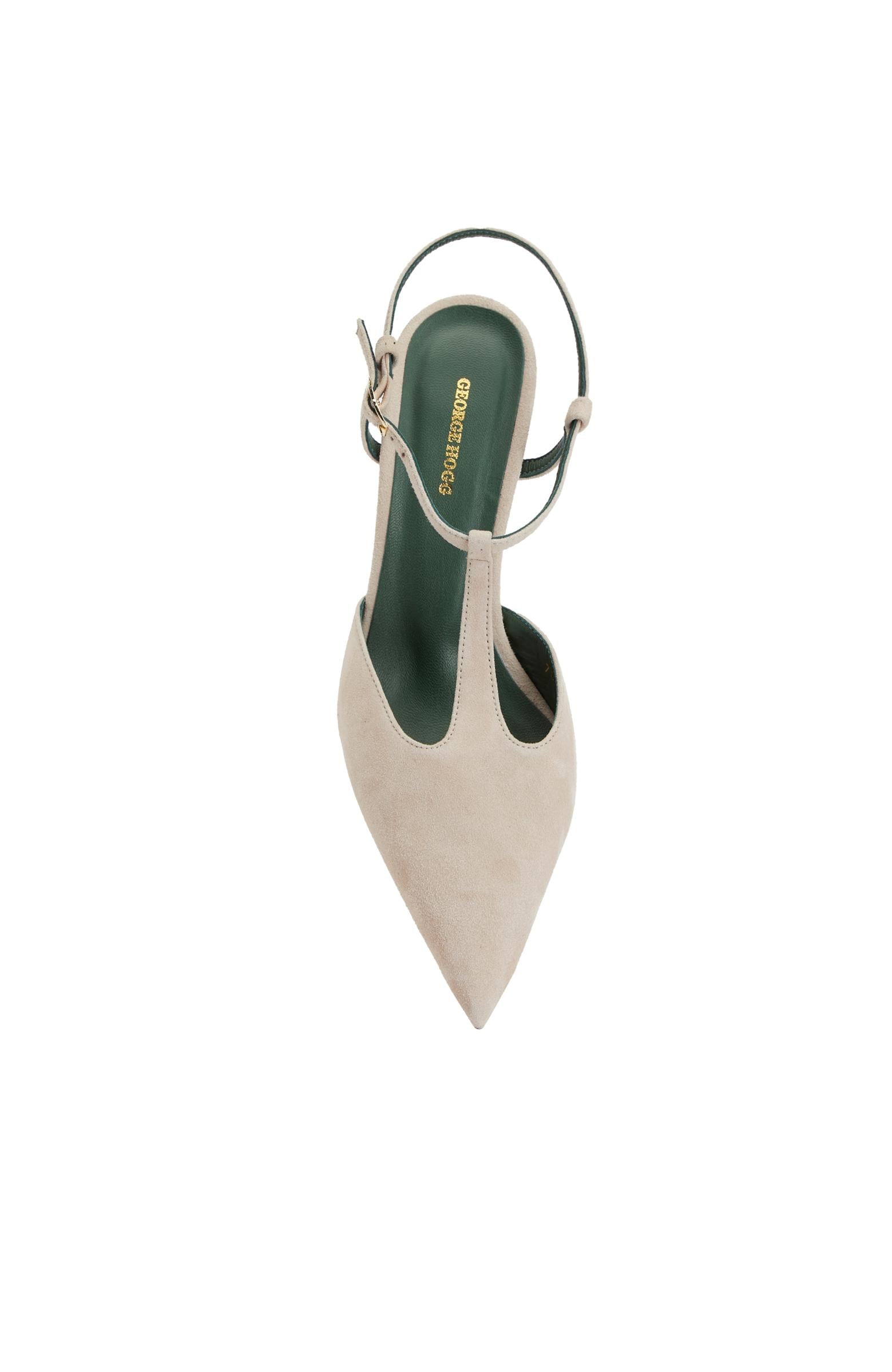 George Hogg Kadın Nude Süet Topuklu Ayakkabı