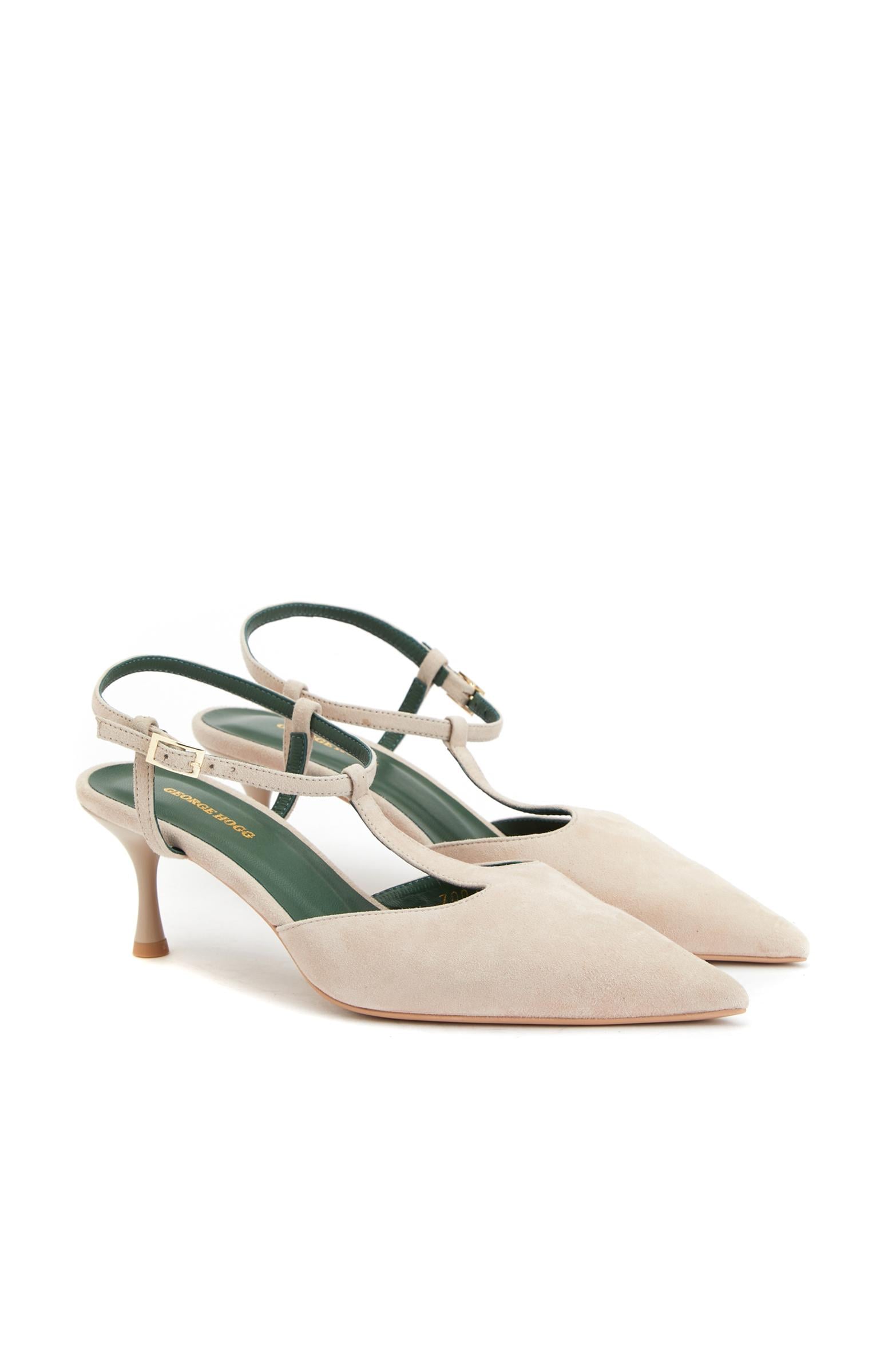 George Hogg Kadın Nude Süet Topuklu Ayakkabı