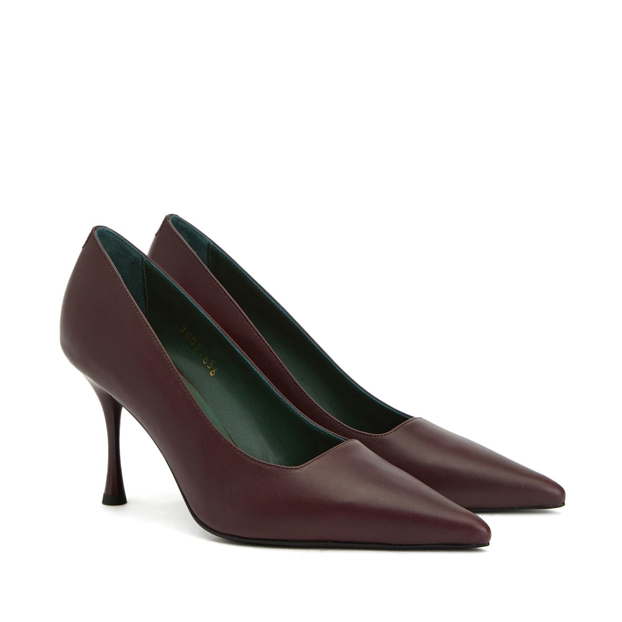 George Hogg Kadın Bordo Deri Topuklu Ayakkabı