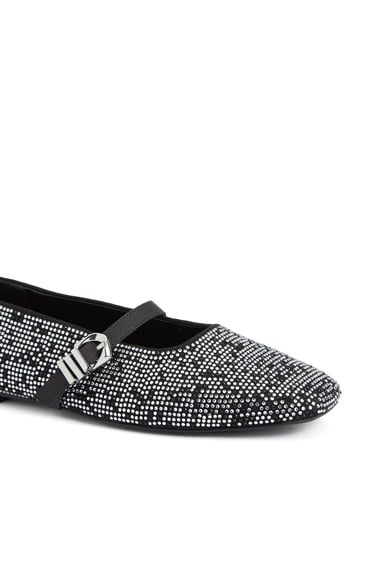  Divarese Kadın Silver Taşlı Mary Jane Babet