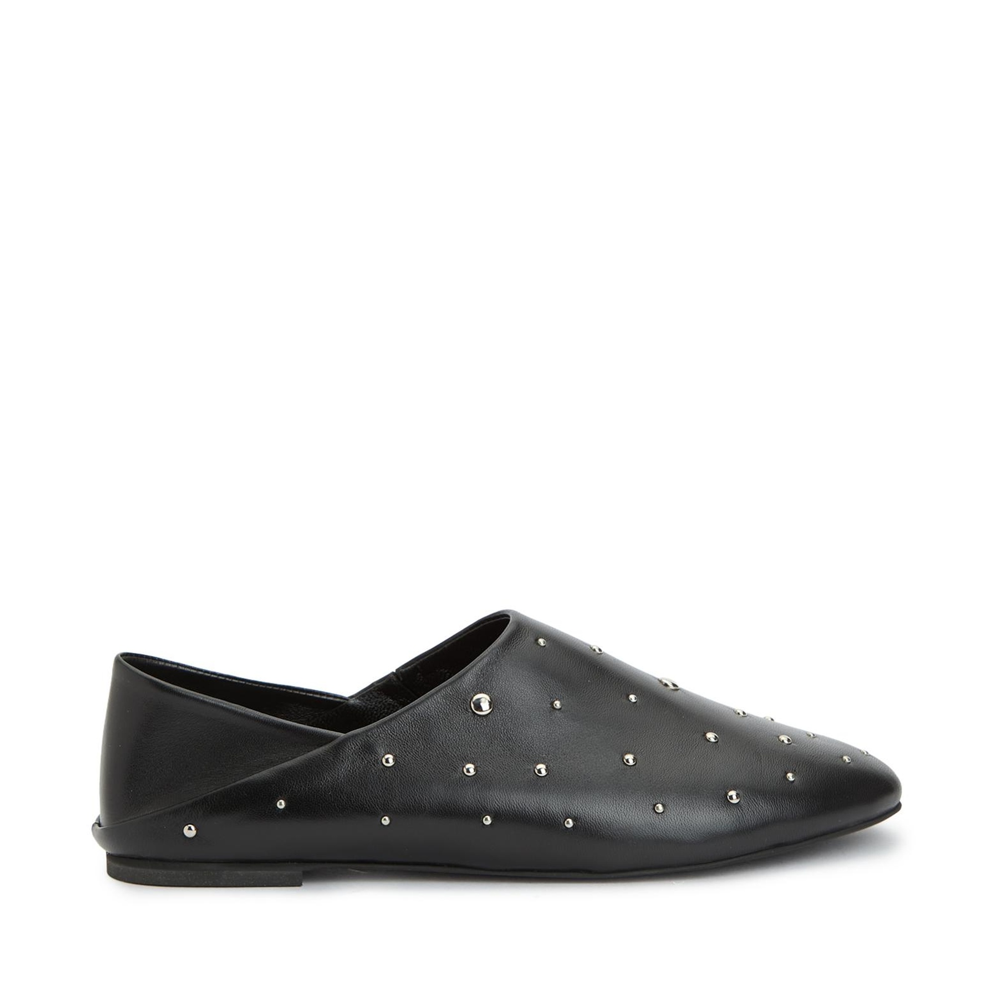 Divarese Kadın Siyah Deri Babet