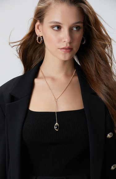  Network Kadın Gold Altın Rengi Kolye