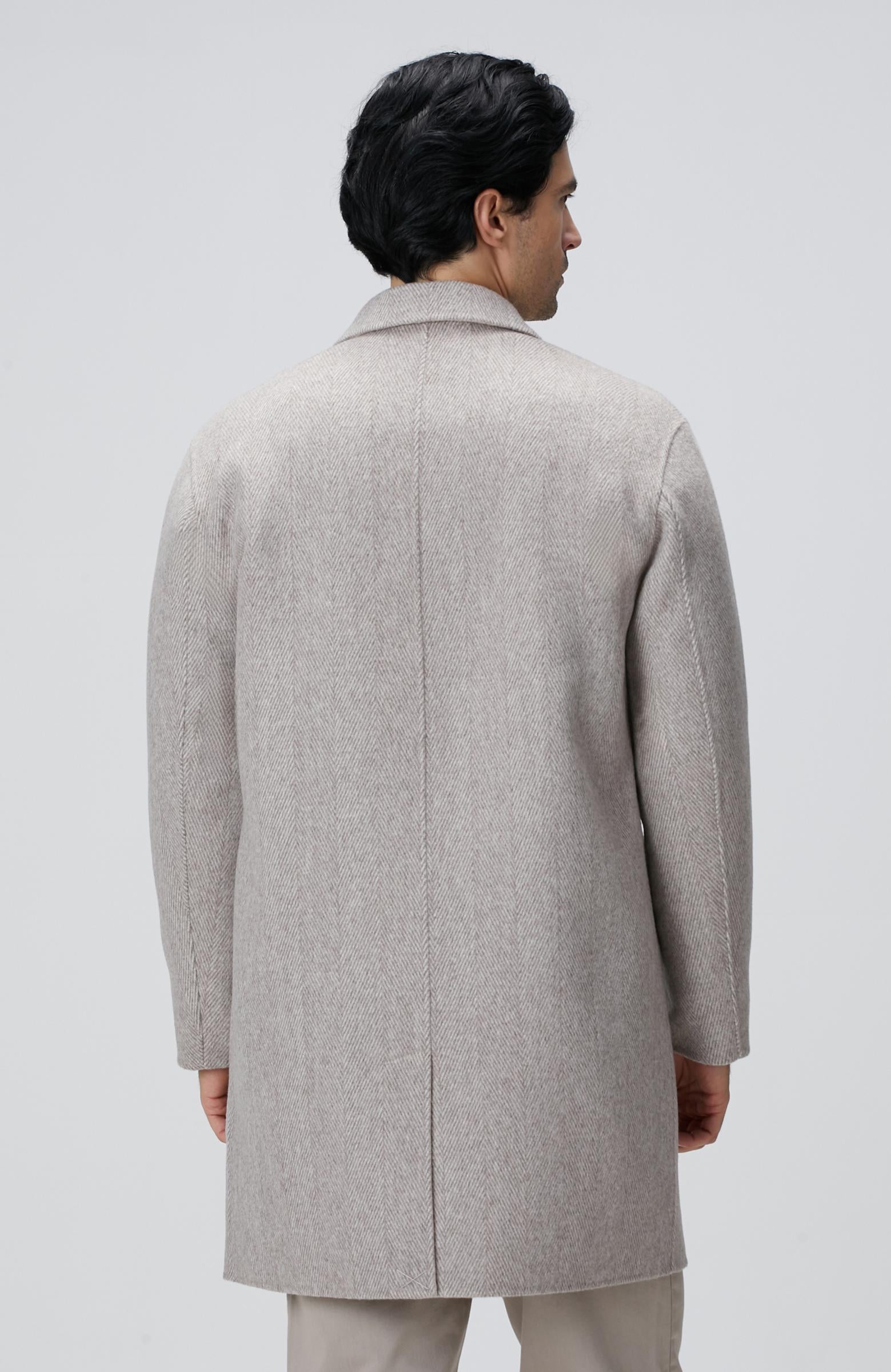  Network Erkek Bej Melanj Yün Karışımlı Palto