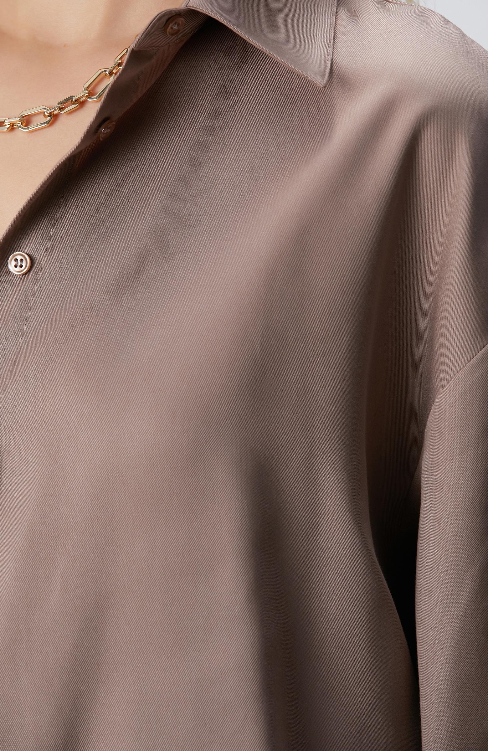 Network Kadın Vizon Beli Büzgülü Tencel Gömlek