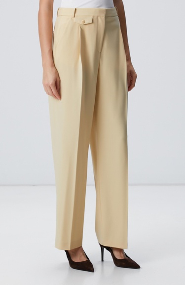  Network Kadın Sarı Yün Karışımlı Pantolon