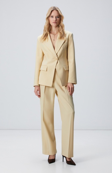  Network Kadın Sarı Yün Karışımlı Pantolon