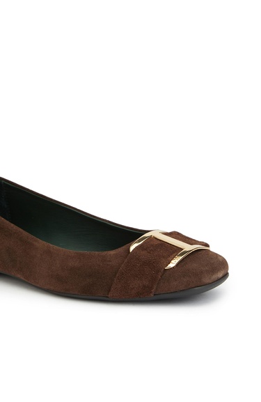  George Hogg Kadın Kahverengi Tokalı Deri Babet