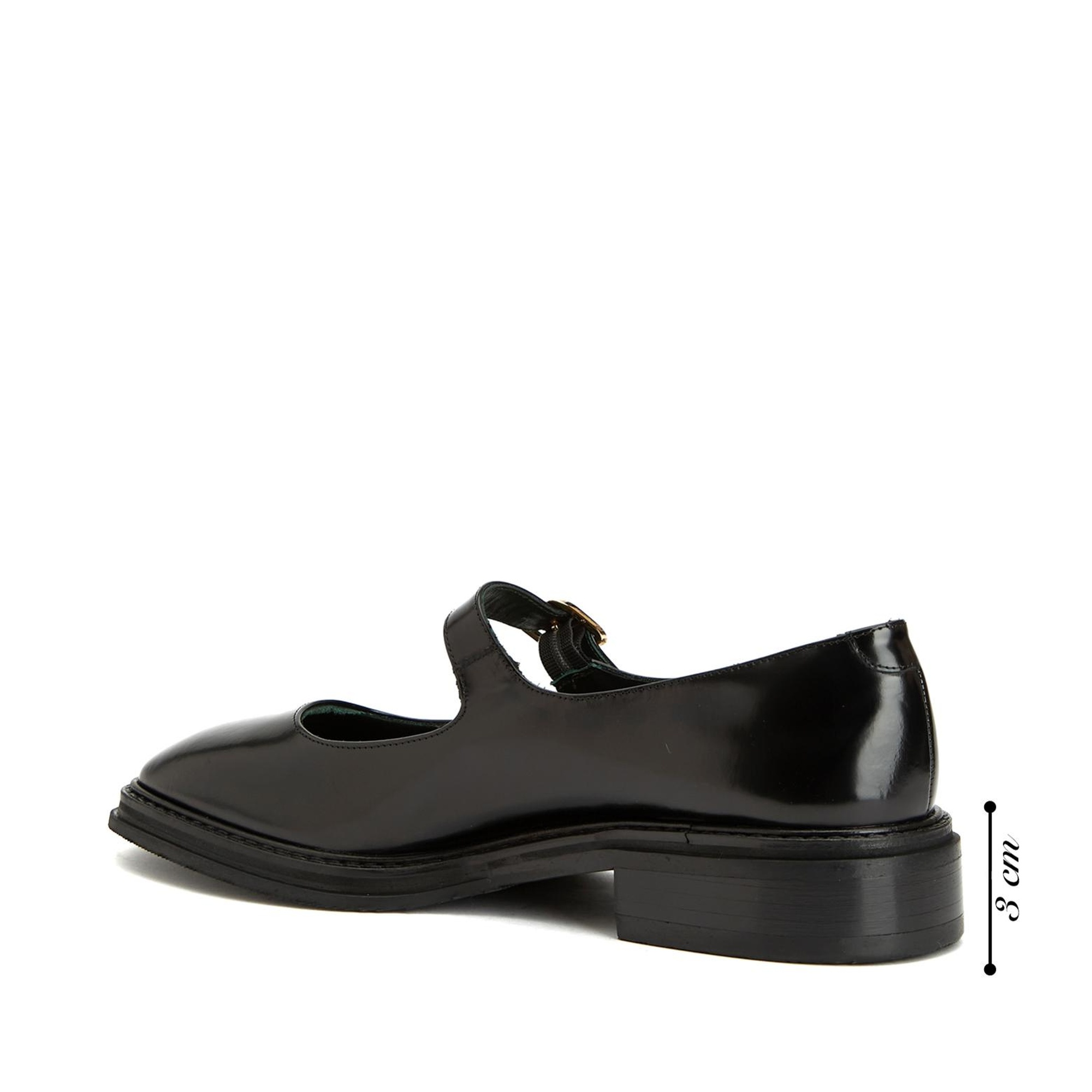 George Hogg Kadın Siyah Mary Jane Deri Babet