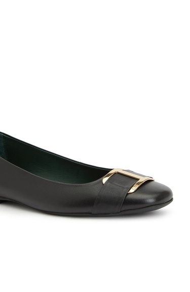  George Hogg Kadın Siyah Tokalı Deri Babet