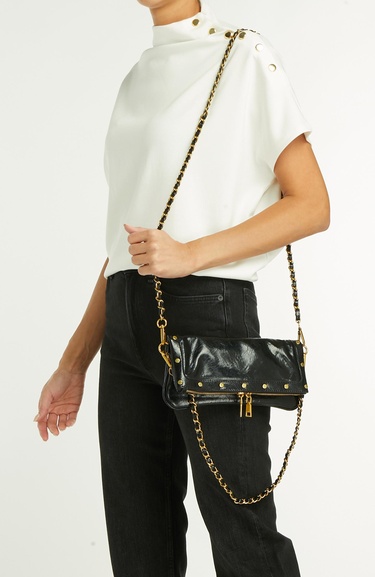  Divarese Kadın Siyah Suni Deri Clutch