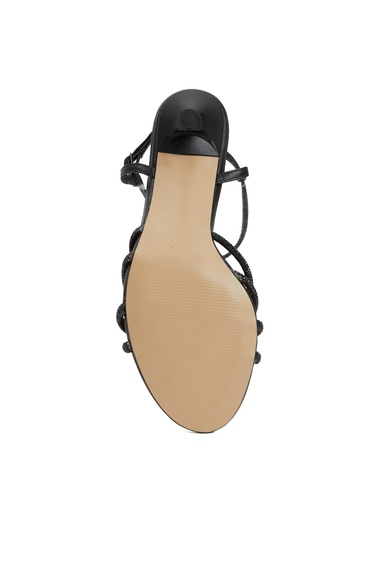  Divarese Kadın Siyah Abiye Topuklu Sandalet