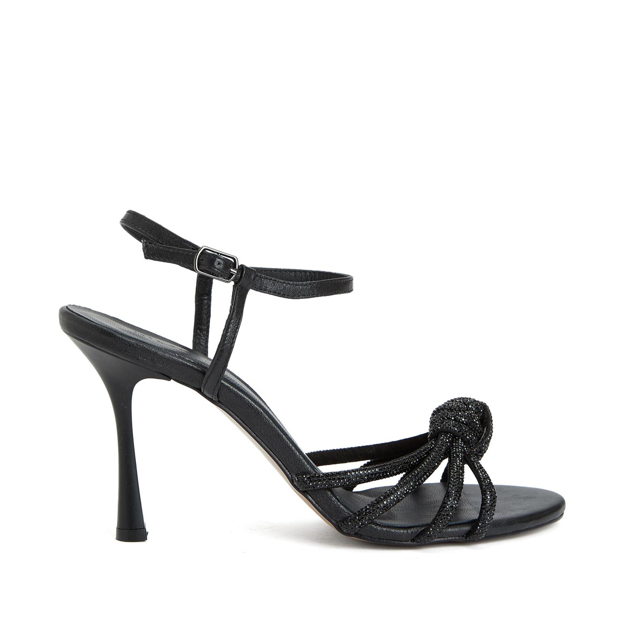 Divarese Kadın Siyah Abiye Topuklu Sandalet