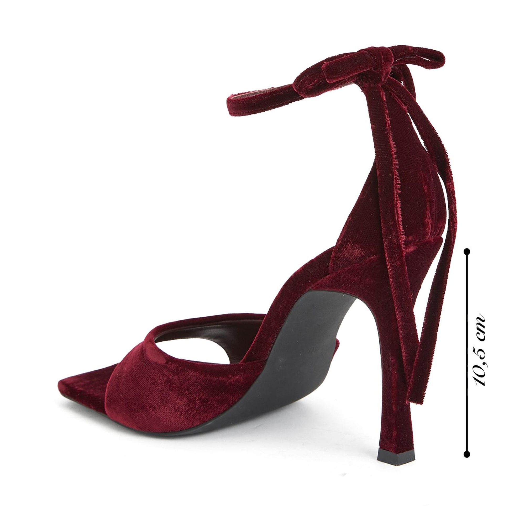 Divarese Kadın Bordo Bantlı Topuklu Sandalet