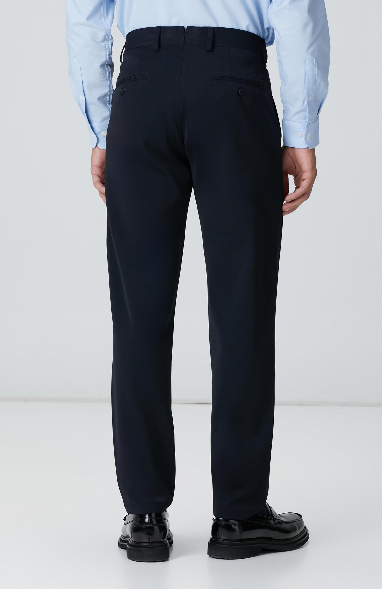 Network Erkek Lacivert Diyagonal Desenli Pantolon