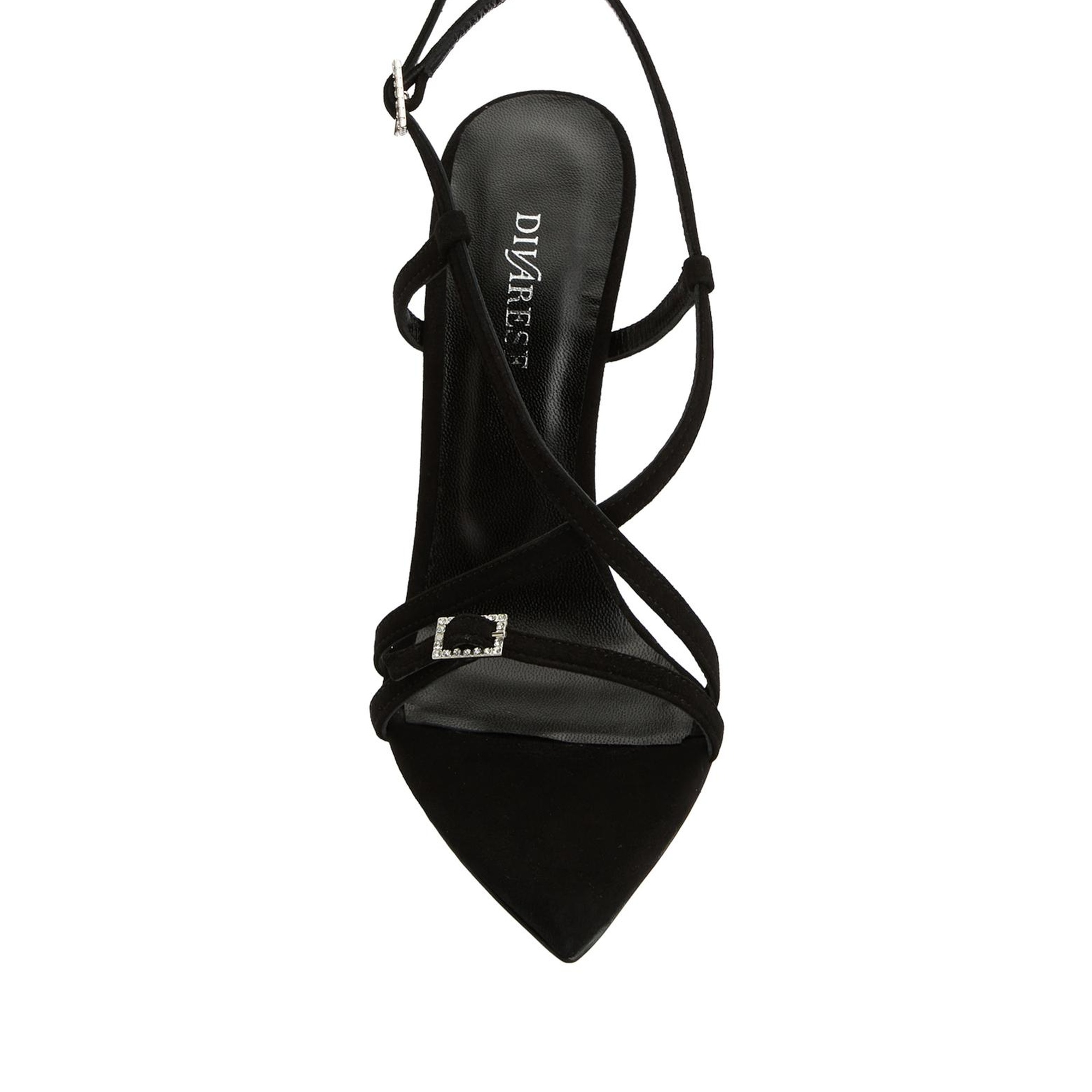 Divarese Kadın Siyah Süet Topuklu Sandalet