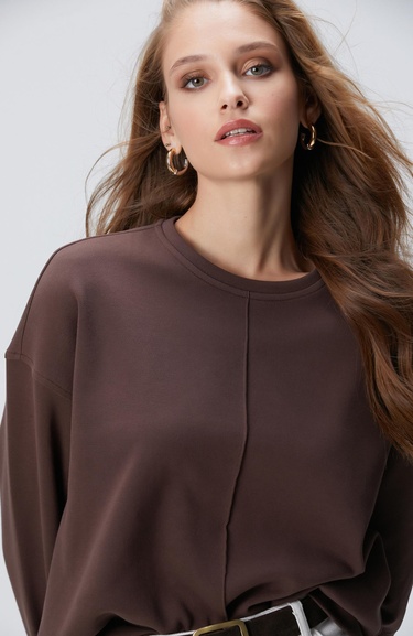  Network Kadın Kahverengi Sweatshirt