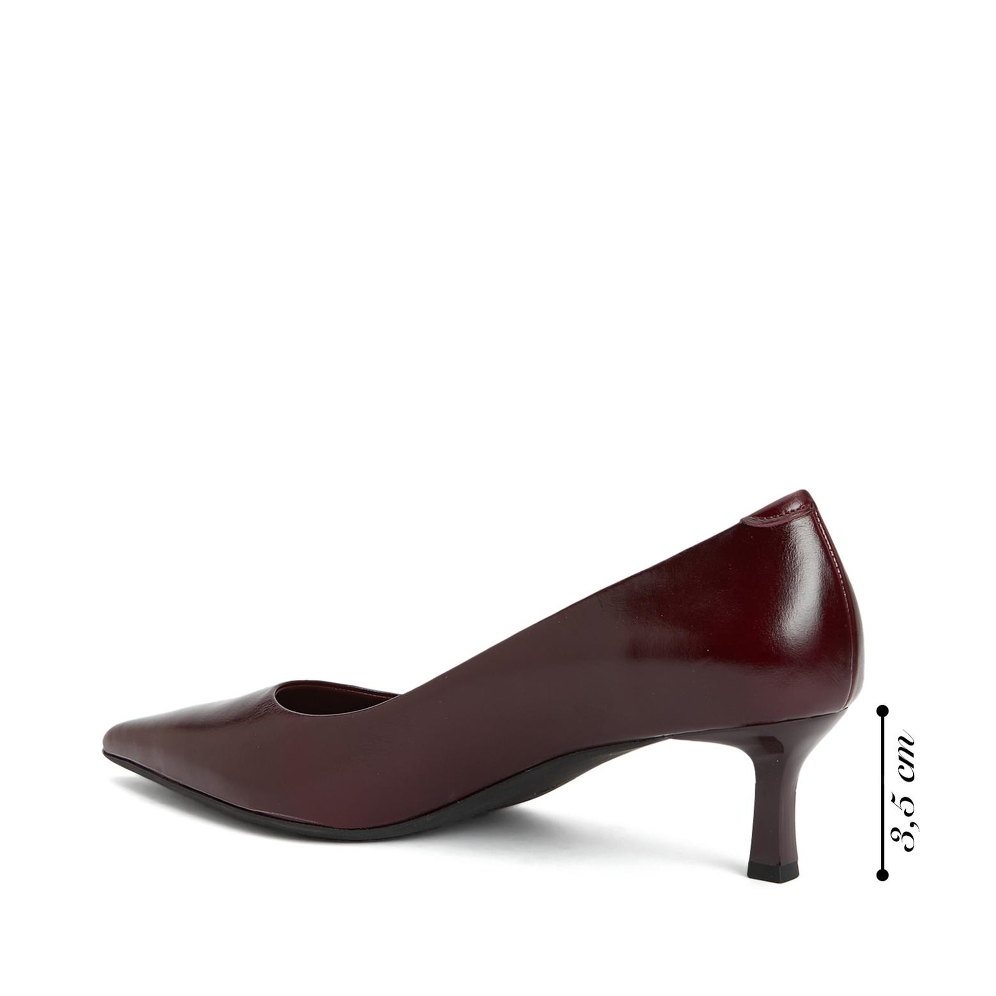 Divarese Kadın Bordo Deri Topuklu Ayakkabı