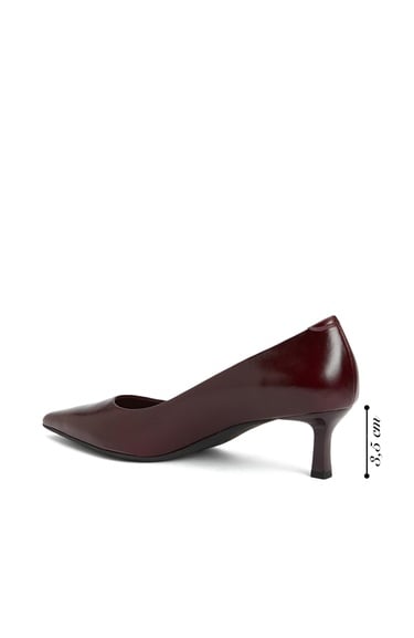  Divarese Kadın Bordo Deri Topuklu Ayakkabı