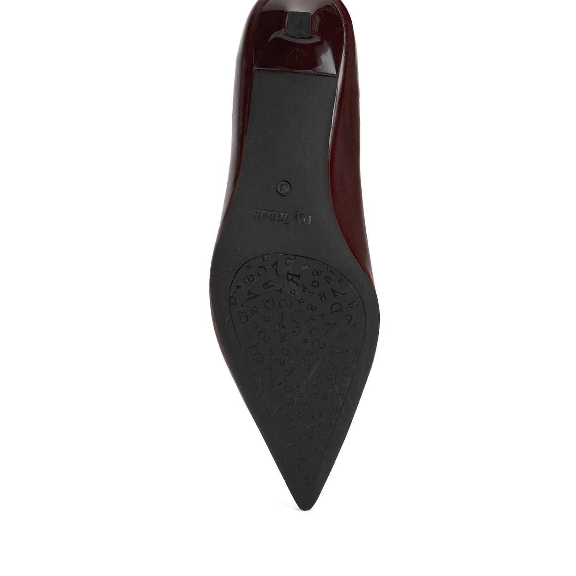 Divarese Kadın Bordo Deri Topuklu Ayakkabı