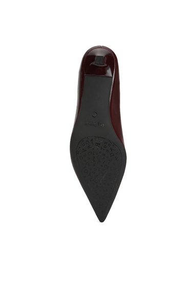  Divarese Kadın Bordo Deri Topuklu Ayakkabı