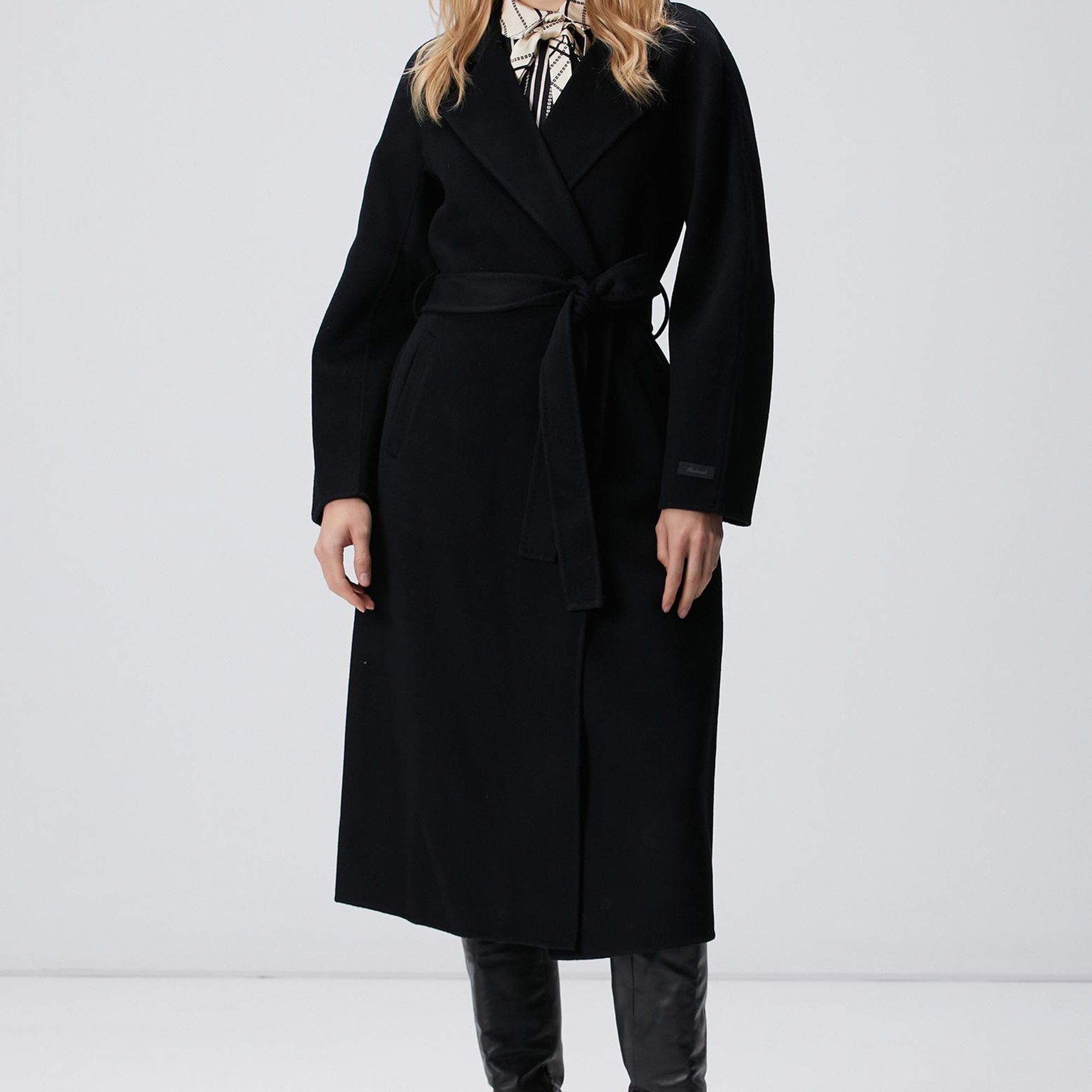 Network Kadın Limited Siyah Yün Karışımlı Manto