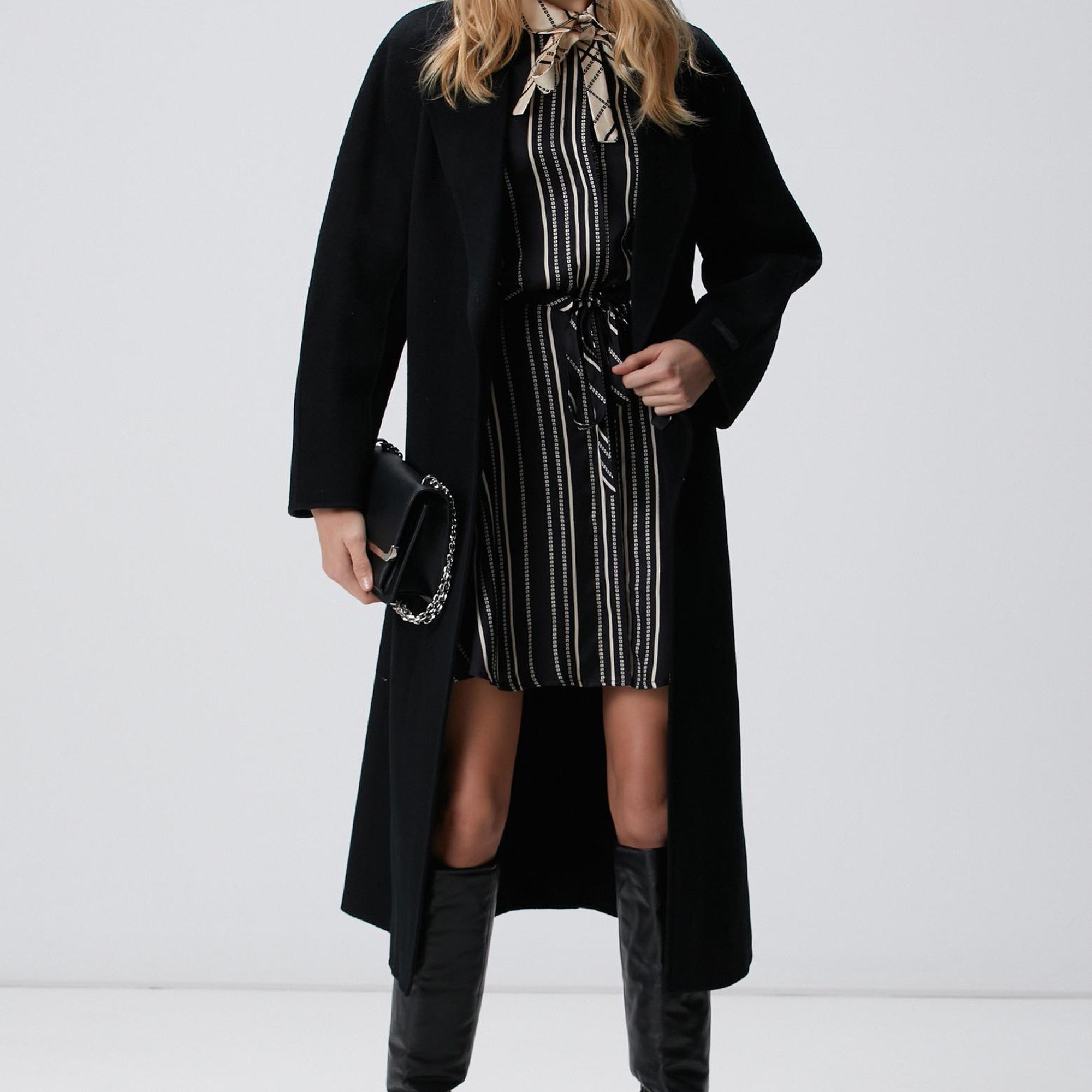 Network Kadın Limited Siyah Yün Karışımlı Manto