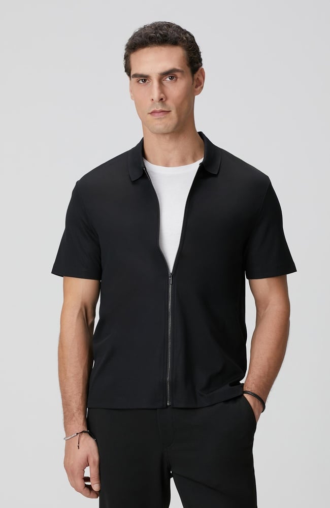  Network Erkek N-Tech Siyah Fermuarlı Örme Gömlek